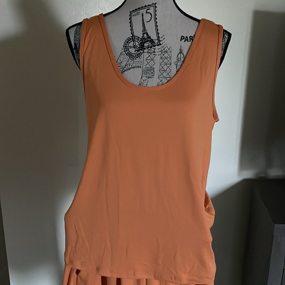 Capella Short Set-Loose Fit-Color:Tomato Cream-Lightweight polyester & Spandex - Picture 2 of 5